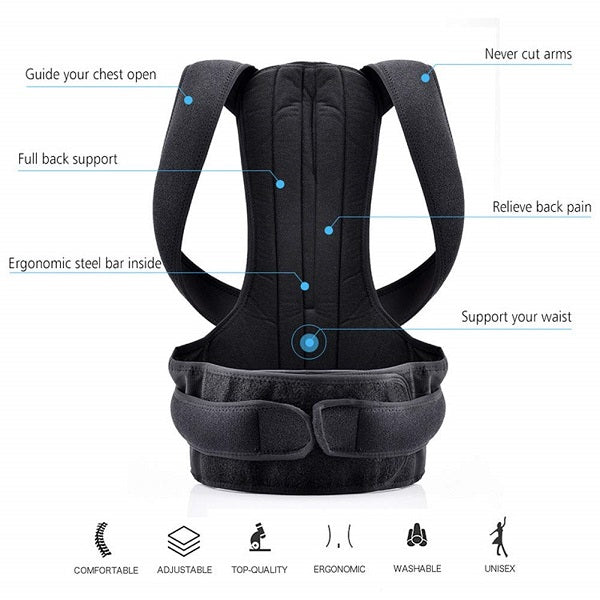 Adjustable Posture Corrector Belt — Kamar Dard Se Nijat | Mard Aur Aurat Dono Ke Liye
