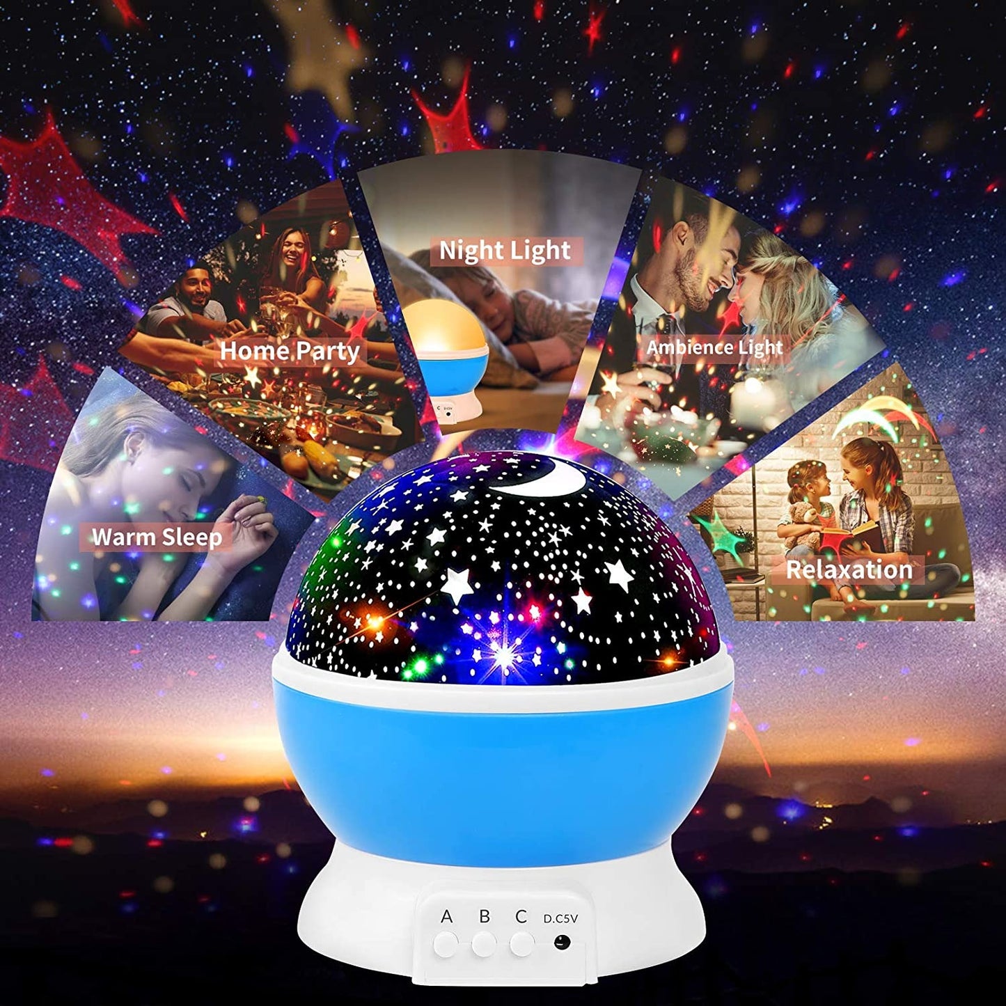 🌟 Star Master Night Light Projector — Rotating Galaxy Star Lamp Apne Kamre Ko Raat Mein Ek Jadui Aasman Mein Badal Do!