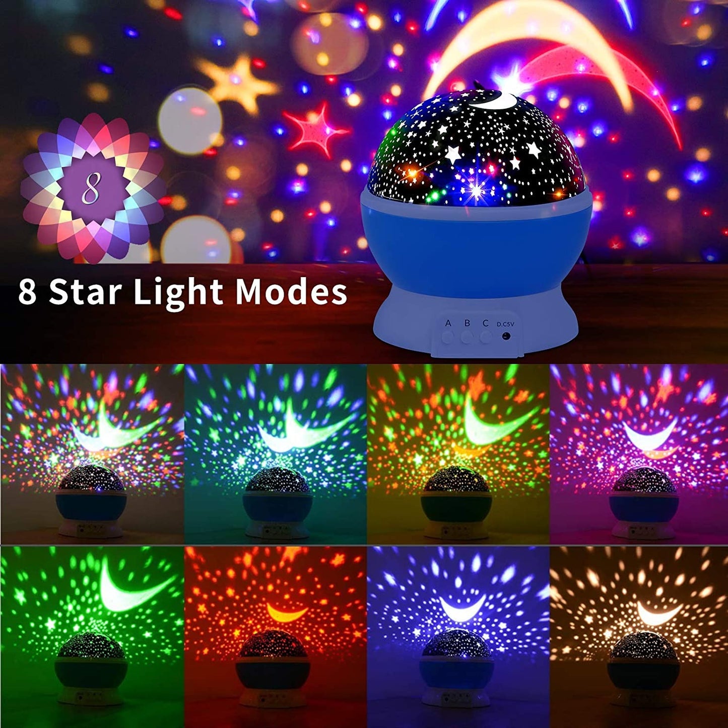 🌟 Star Master Night Light Projector — Rotating Galaxy Star Lamp Apne Kamre Ko Raat Mein Ek Jadui Aasman Mein Badal Do!