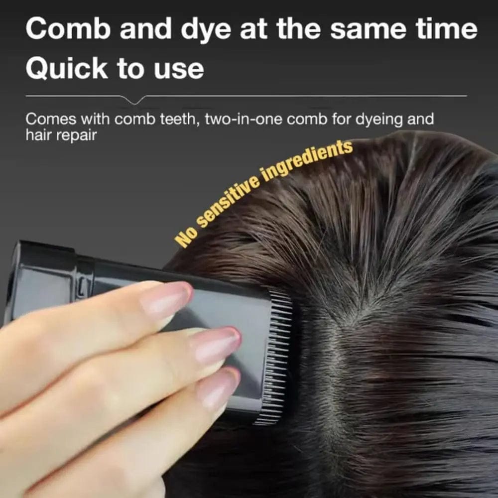 Gegemoon Hair Dye Wand — 2-in-1 Instant Hair Color Stick | White Hair Cover Karo Sirf 1 Minute Mein! | Comb + Color Together