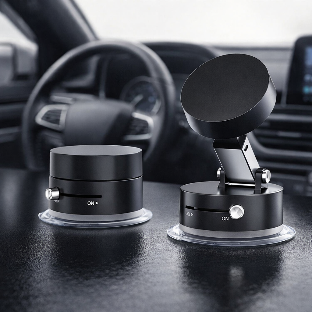 Suction cup|Premium Suction Cup Obsidian Black Multi-Angle Retractable |