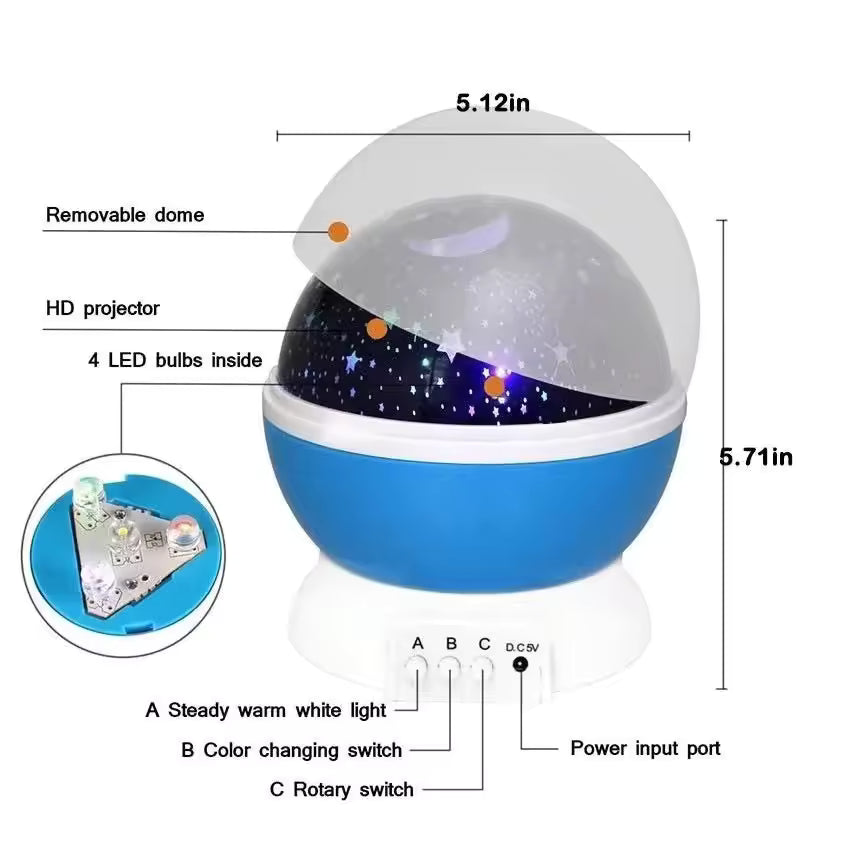 🌟 Star Master Night Light Projector — Rotating Galaxy Star Lamp Apne Kamre Ko Raat Mein Ek Jadui Aasman Mein Badal Do!